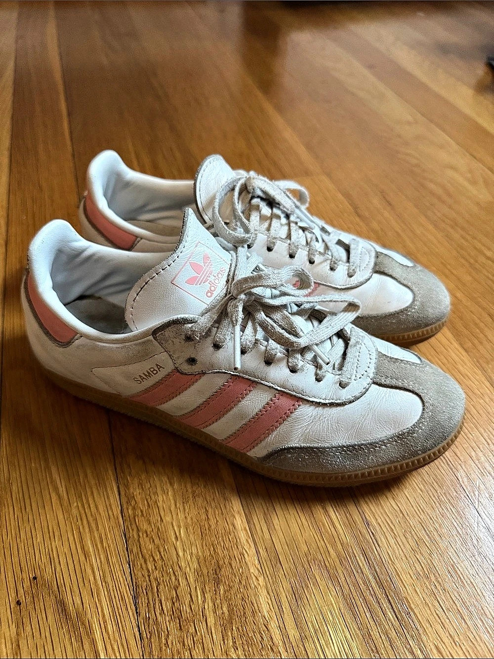 adidas Samba Sneakers White & Pink US 4
